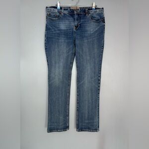 Seven7 Straight Fit Jeans Mens 38x31 Blue Brown Tint Stretch Premium Denim